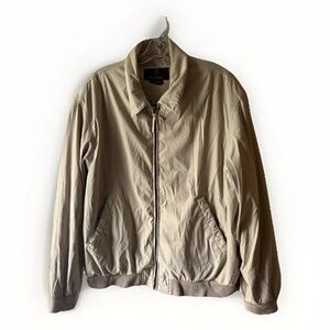 Gary Player Vintage Jacket Men’s Tan Bomber Zip Up Trucker/Outdoor Coat Sz Med